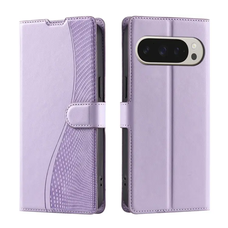 For Google Pixel 9 Pro XL Voltage Ultra-thin Dot Leather Phone Case(Purple)