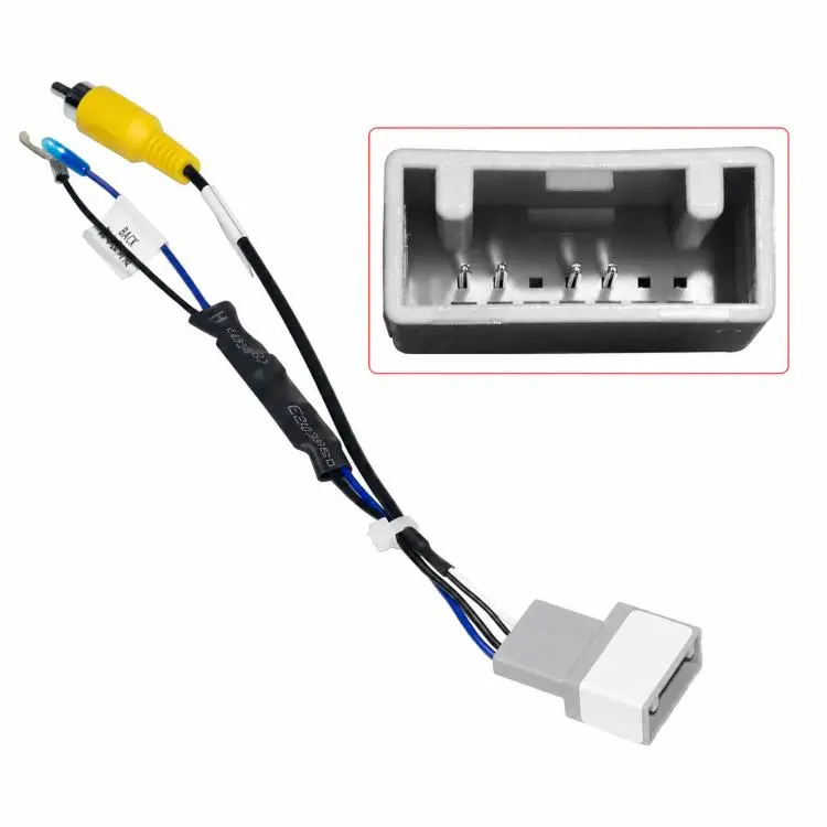 For Honda CR-V 7-Pin Backup Camera Harness Adapter Camera Retention RCA Video Cable with Voltage Regulator