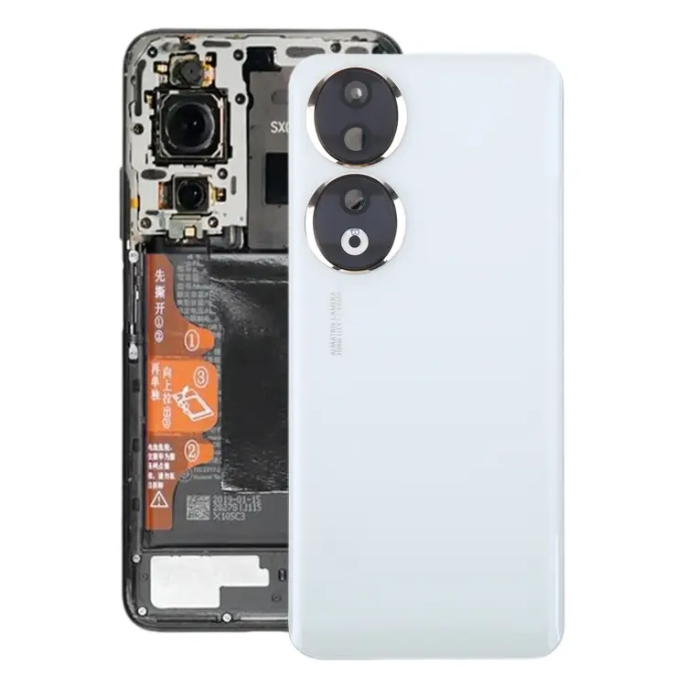 For Honor 90 Battery Back Cover with Camera Lens Frame(White)