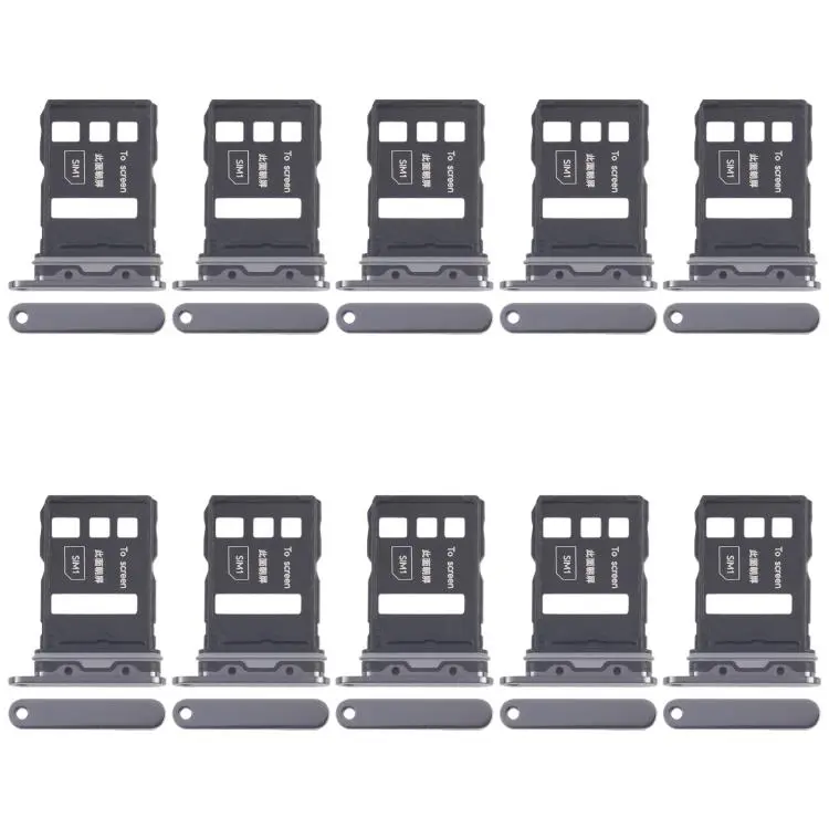 For Honor Magic6 Pro 10pcs Original SIM Card Tray + SIM Card Tray (Black)