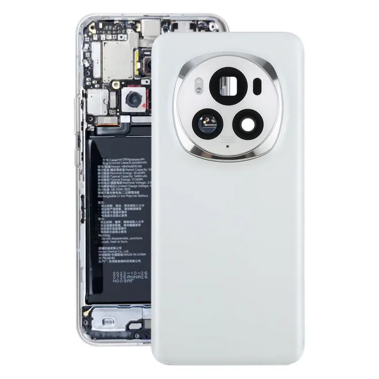 For Honor Magic6 Pro Battery Back Cover with Camera Lens Frame(White)