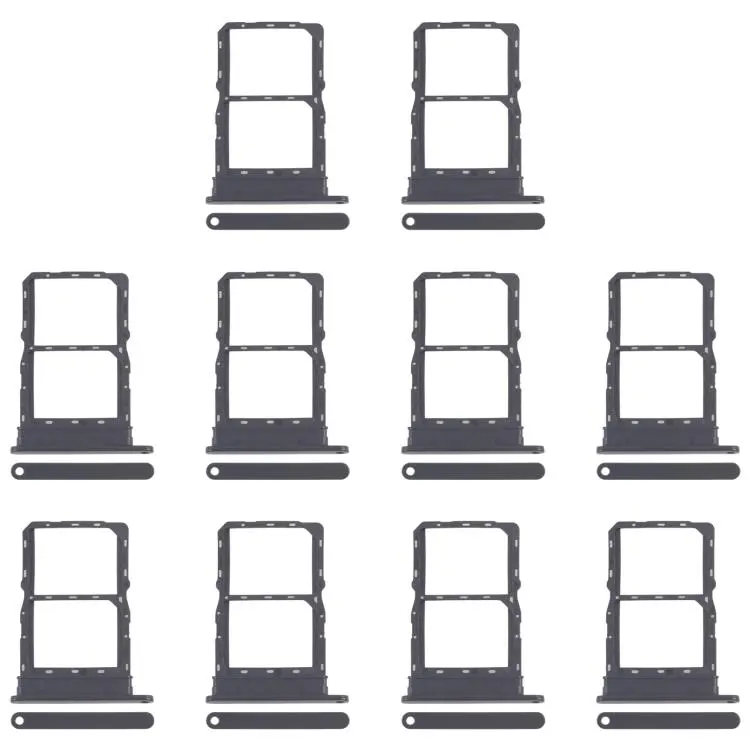 For Honor Play7T 10pcs Original SIM Card Tray + SIM Card Tray (Black)