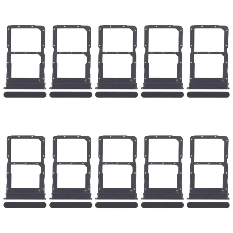 For Honor X40i 10pcs Original SIM Card Tray + SIM Card Tray (Black)