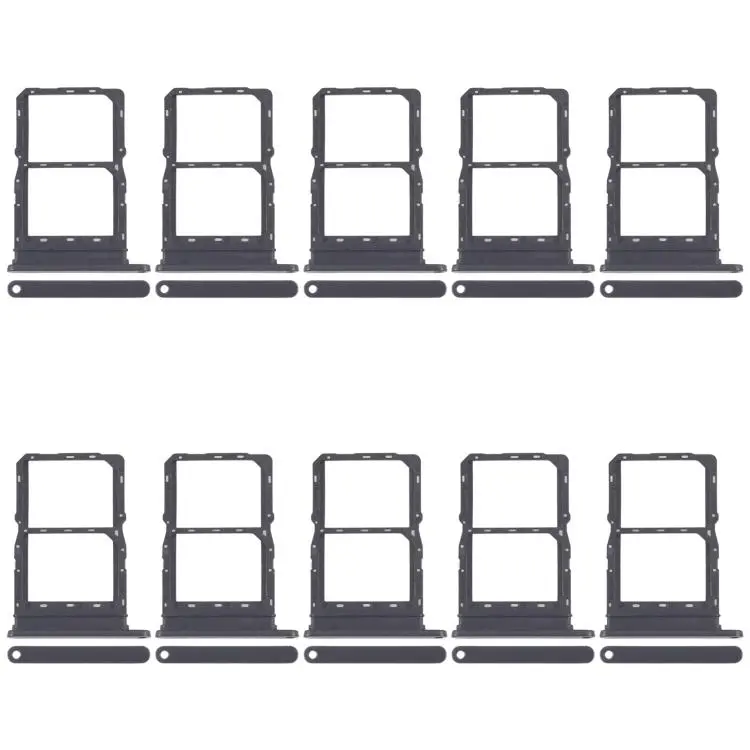 For Honor X6a 10pcs Original SIM Card Tray + SIM Card Tray (Black)