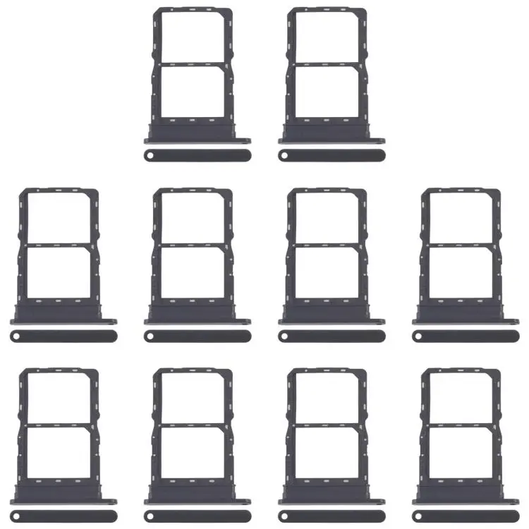 For Honor X7a 10pcs Original SIM Card Tray + SIM Card Tray (Black)