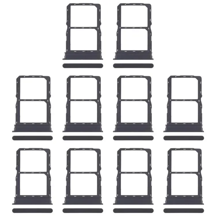 For Honor X7b 5G 10pcs Original SIM Card Tray + SIM Card Tray (Black)