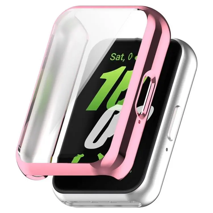 For Huawei Band 11 Pro / 11 Pro NFC xDfind Full-Coverage Electroplated TPU Watch Case(Pink)
