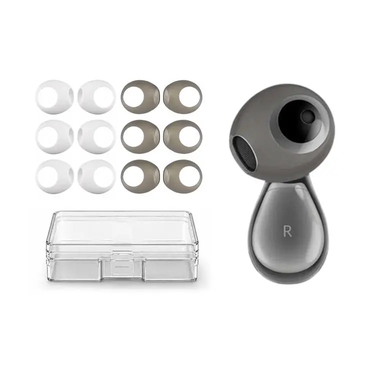 For HUAWEI FreeBuds 5 / 6 XDcase 6 Pairs Silicone Anti-slip Ear Covers with Storage Case(Black+White)