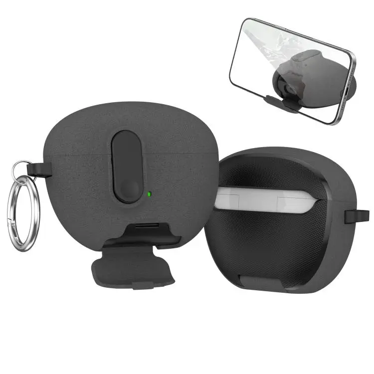 For Huawei FreeBuds 6i God of War Series Snap Lock Mount Shockproof Earphone Protective Case(Fluffy Grey)