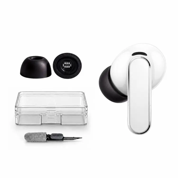 For HUAWEI FreeBuds Pro 5/4/3/2 XDcase 1 Pair Replacement Memory Foam Ear Tips Kit, M Size(Black)