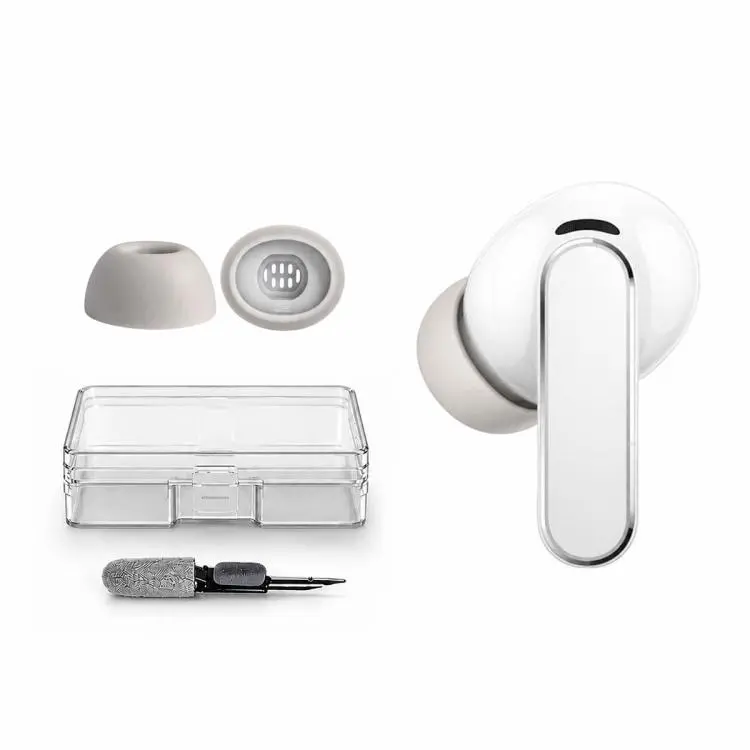 For HUAWEI FreeBuds Pro 5/4/3/2 XDcase 1 Pair Replacement Memory Foam Ear Tips Kit, S Size(Grey White)