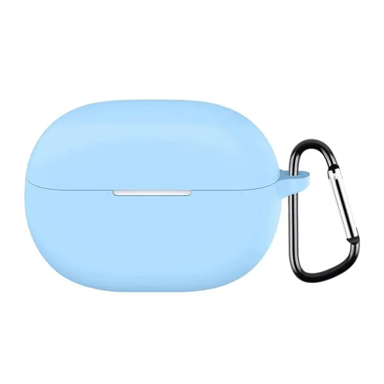 For Huawei FreeBuds Pro 5 Solid Color Silicone Earphone Protective Case with Buckle(Sky Blue)