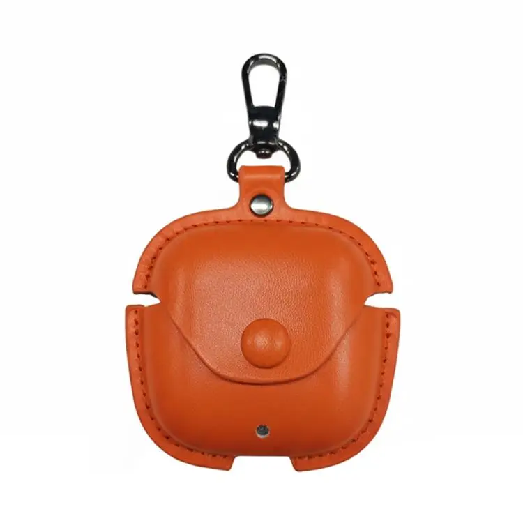 For Huawei FreeBuds SE 2 / SE 3 Leather TWS Earphone Protective Case with Hook(Orange)