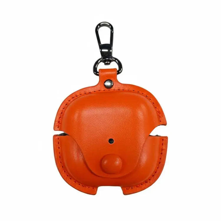 For Huawei FreeClip 2 Business Leather Earphone Protective Case with Hook(Orange)