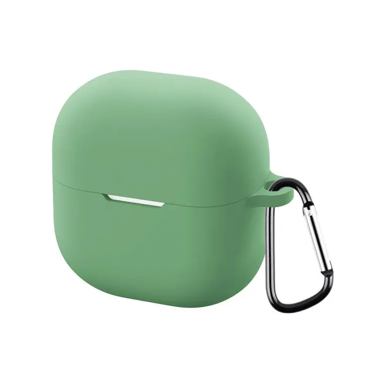 For Huawei FreeClip 2 Liquid silicone Bluetooth Earphone Case with Buckle(Matcha Green)