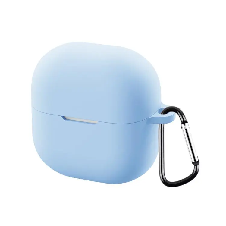 For Huawei FreeClip 2 Liquid silicone Bluetooth Earphone Case with Buckle(Sky Blue)