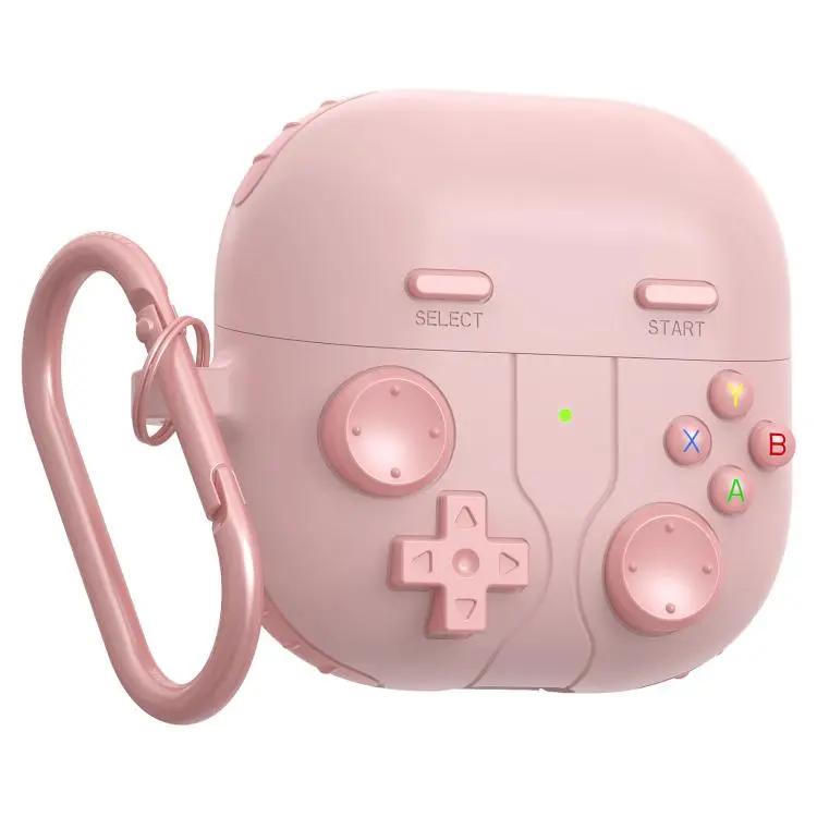 For Huawei FreeClip 2 Retro Game Console Style Silicone Earbuds Case(Pink)