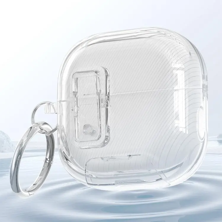 For Huawei FreeClip 2 Starry Security Lock Earphone Case with Holder & Keyring(Transparent)