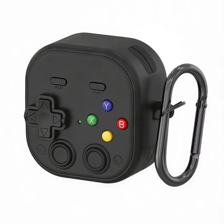 For Huawei FreeClip 2 XDcase Retro Game Console Design Earbuds Protective Case(Black)