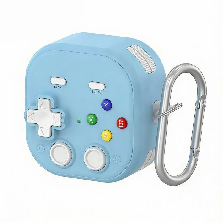 For Huawei FreeClip 2 XDcase Retro Game Console Design Earbuds Protective Case(Blue)