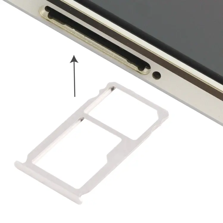 For Huawei Mate S Nano SIM Card Tray + Nano SIM / Micro SD Card Tray (Silver)