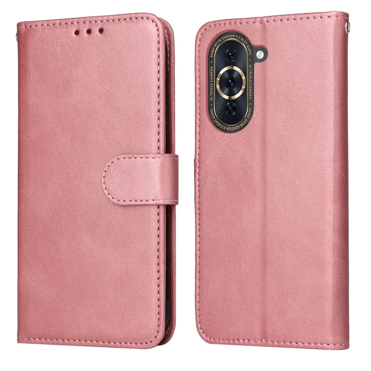 For Huawei nova 10 Classic Calf Texture Flip Leather Phone Case(Rose Gold)