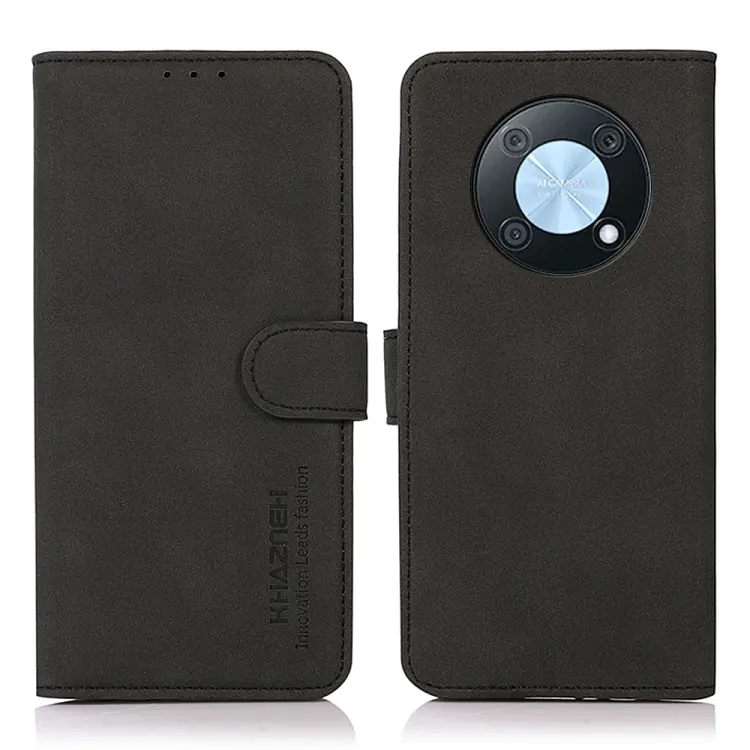 For Huawei nova Y90 / Enjoy 50 Pro KHAZNEH Matte Texture Leather Phone Case(Black)