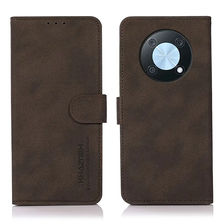 For Huawei nova Y90 / Enjoy 50 Pro KHAZNEH Matte Texture Leather Phone Case(Brown)