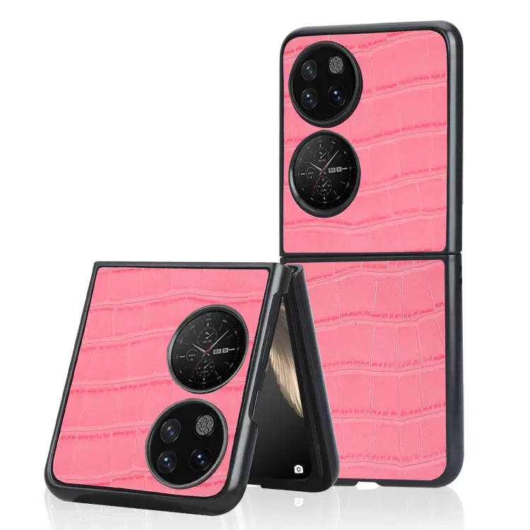 For Huawei P50 Pocket Bamboo Texture Phone Case(Pink)
