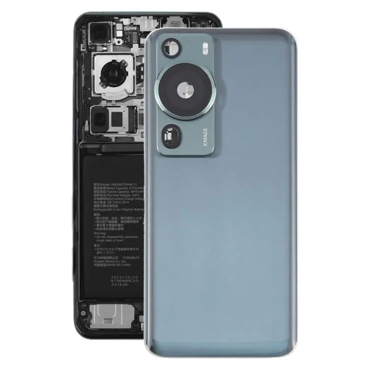 For Huawei P60 Pro Battery Back Cover with Camera Lens Frame(Green)