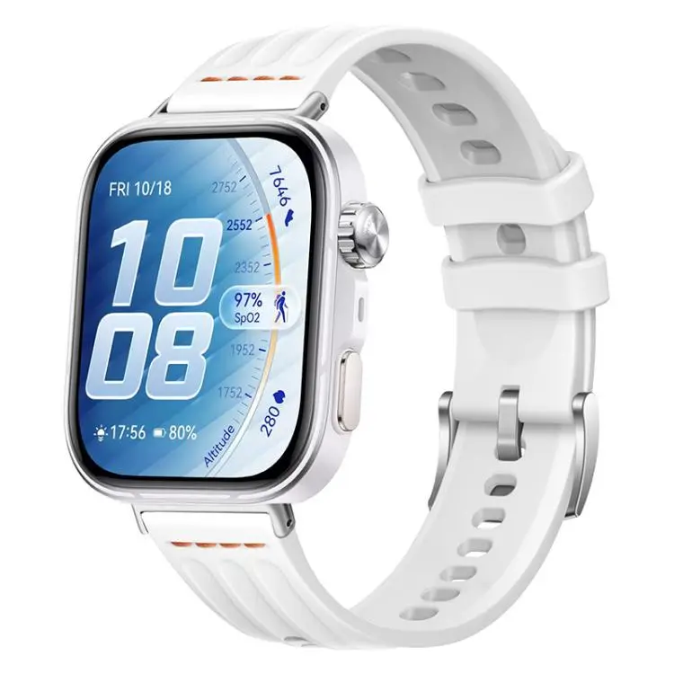 For Huawei Watch Fit 5 / Fit 5 Pro / Fit 4 One Line Triple Loop Design Solid Color Silicone Watch Band(White)