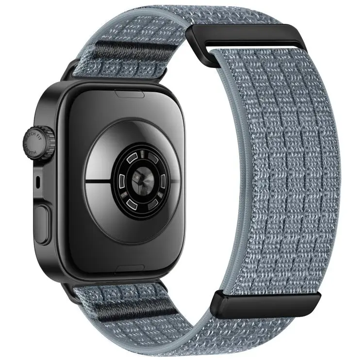 For Huawei Watch Fit 5 / Fit 5 Pro / Fit 4 xDfind Two Section Nylon Breathable Hook And Loop Fastener Watch Band(Dark Grey)