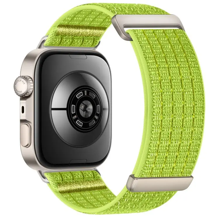 For Huawei Watch Fit 5 / Fit 5 Pro / Fit 4 xDfind Two Section Nylon Breathable Hook And Loop Fastener Watch Band(Green)