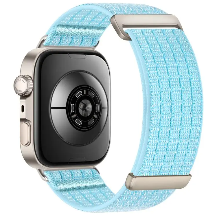 For Huawei Watch Fit 5 / Fit 5 Pro / Fit 4 xDfind Two Section Nylon Breathable Hook And Loop Fastener Watch Band(Island Blue)