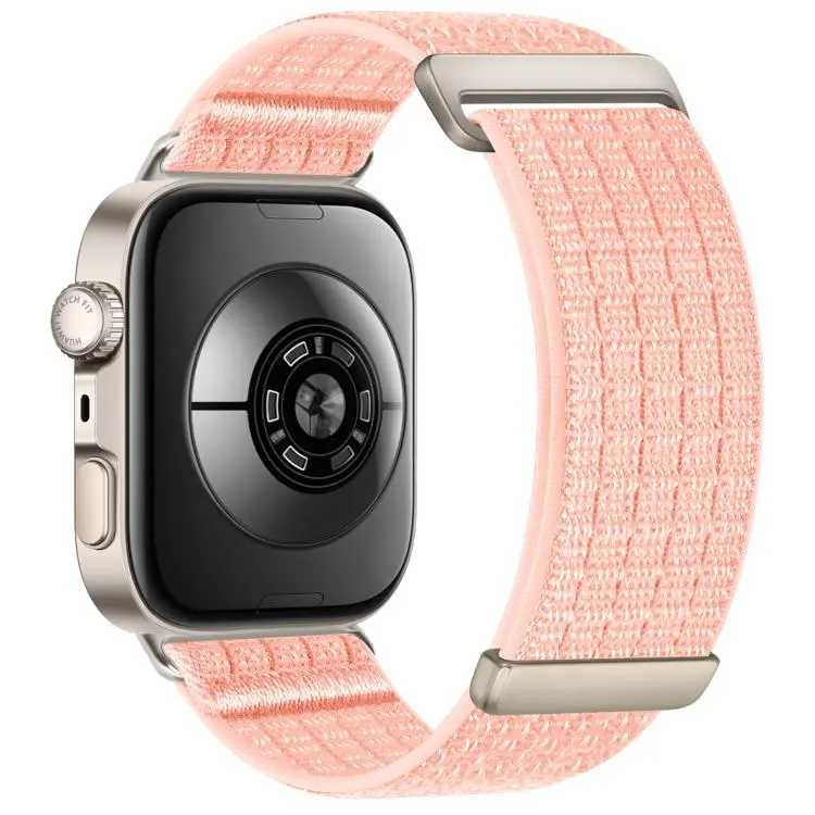 For Huawei Watch Fit 5 / Fit 5 Pro / Fit 4 xDfind Two Section Nylon Breathable Hook And Loop Fastener Watch Band(Pink)