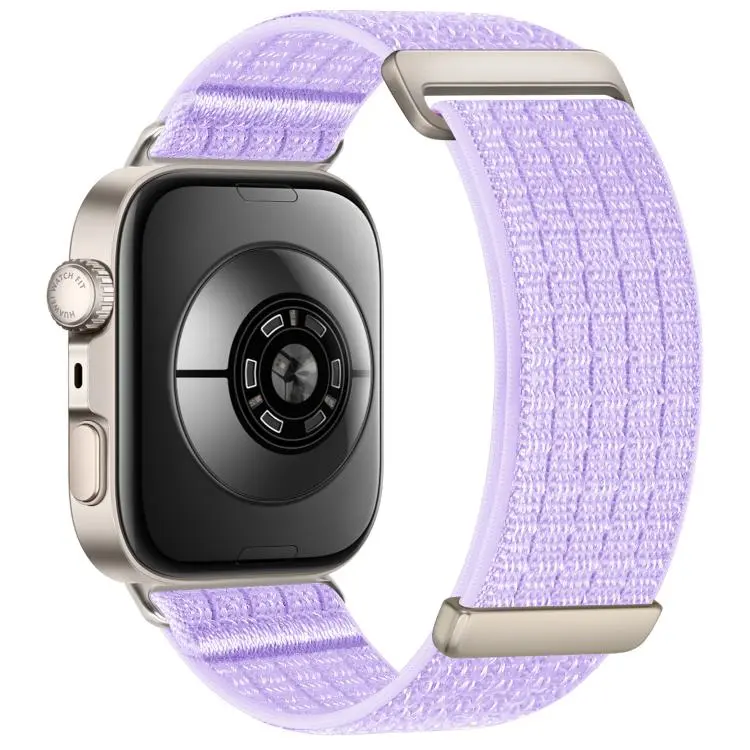 For Huawei Watch Fit 5 / Fit 5 Pro / Fit 4 xDfind Two Section Nylon Breathable Hook And Loop Fastener Watch Band(Purple)