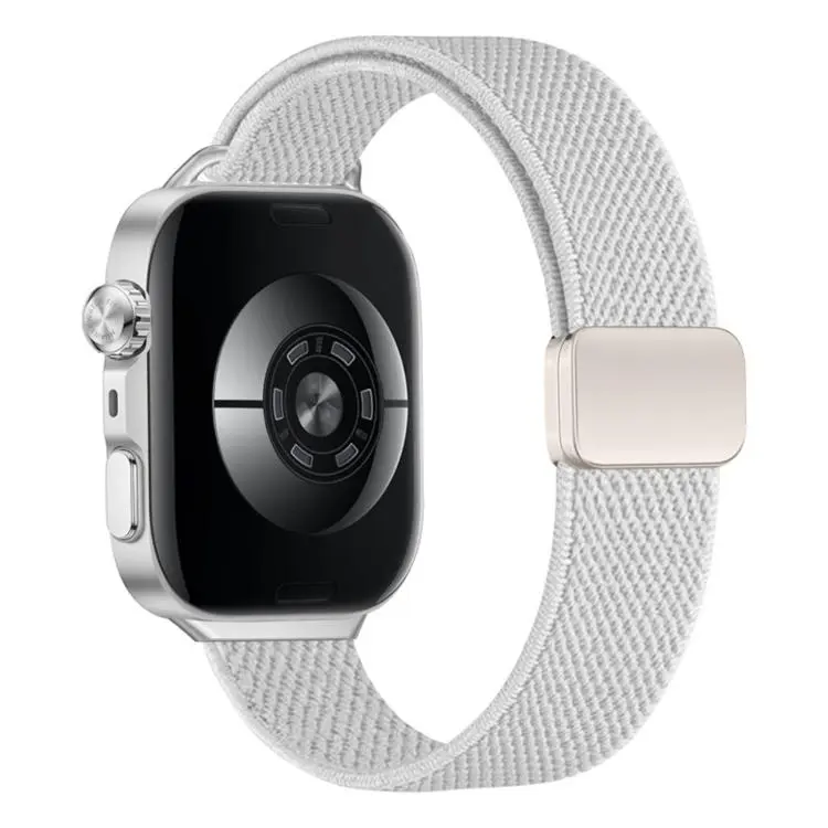 For Huawei Watch Fit5 / Fit5 Pro / Fit4 Slim Magnetic Buckle Elastic Nylon Watch Band(Light Gray)