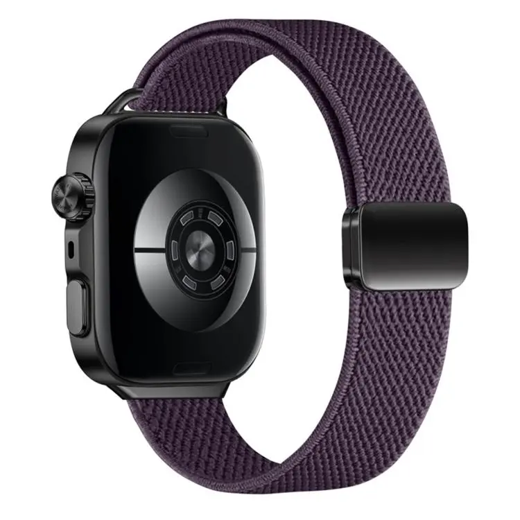 For Huawei Watch Fit5 / Fit5 Pro / Fit4 Slim Magnetic Buckle Elastic Nylon Watch Band(Magenta Color)