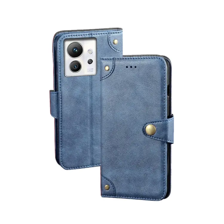 For Infinix Zero Ultra 5G idewei Retro Texture Leather Phone Case(Blue)