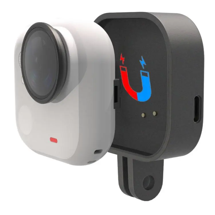 For Insta360 GO Ultra Action Camera Magnetic Charging Dock Mount Adapter(Black)