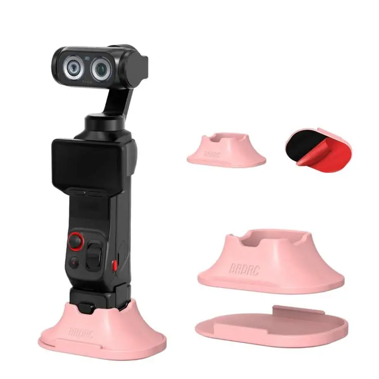 For Insta360 Luna Ultra BRDRC Desktop Detachable Adhesive Mounting Base(Pink)