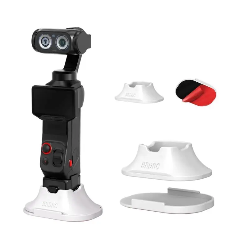 For Insta360 Luna Ultra BRDRC Desktop Detachable Adhesive Mounting Base(White)