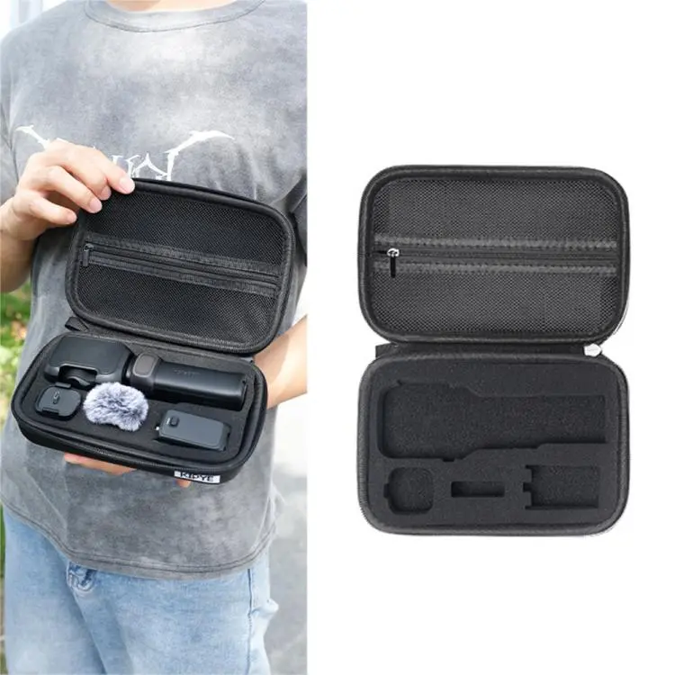 For Insta360 Luna Ultra Carrying Box Portable Protective Storage Bag(Black PU)