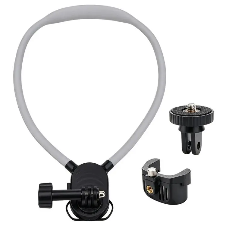 For Insta360 Luna Ultra Lazy Neck Bracket POV View Mount with 1/4 Screw Hole & Dual-Prong Mount(Adapter Neck Mount Set)