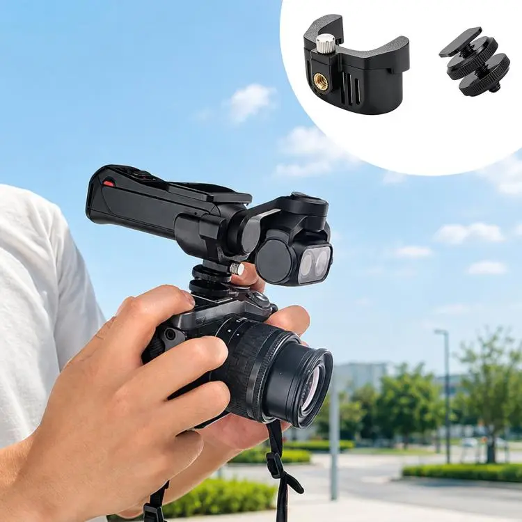 For Insta360 Luna Ultra Multi-functional Expansion Bracket with 1/4 Screw Hole & Cold Shoe Adapter(Black)