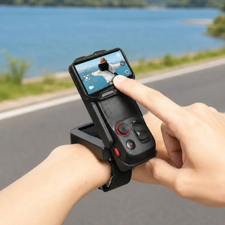 For Insta360 Luna Ultra Wrist Strap Mount Holder Remote Screen Rotating Bracket, Style