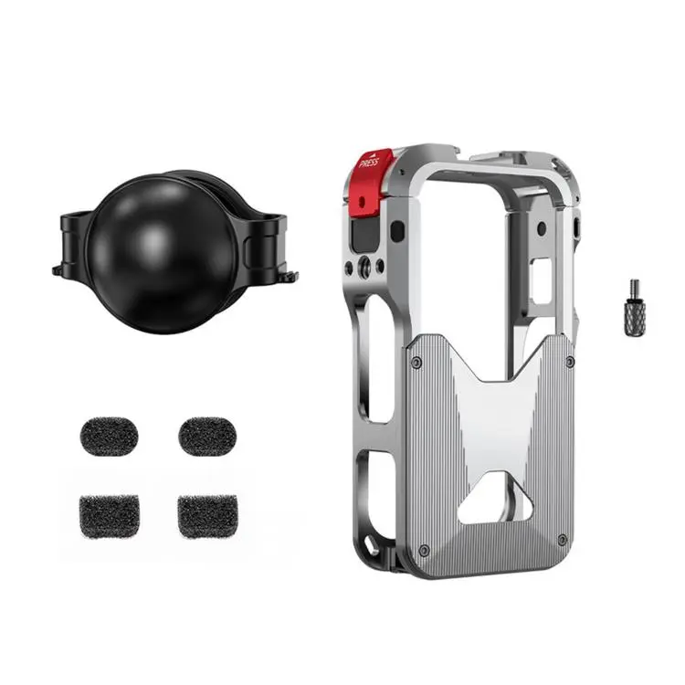 For Insta360 X6 Flymile Heat Dissipation Cage Camera Shockproof Protective Frame(Silver)