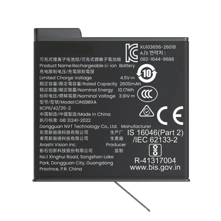 For Insta360 X6 Original Xtreme Battery 2600mAh