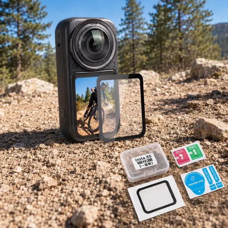 For Insta360 X6 Tempered Glass Screen Protector Ultra-Clear Full Coverage Film 1 Set