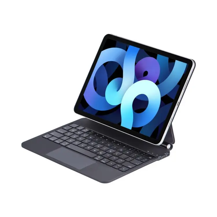 For iPad Air 11 2025 / 2024 / Pro 11 Touchpad Magic Keyboard Integrated Magnetic Protective Case(Black)